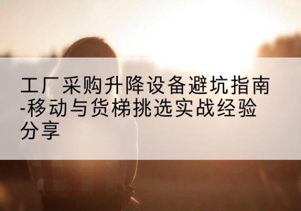 贾汪移动式升降机怎么选-工厂采购升降设备避坑指南-移动与货梯挑选实战经验分享
